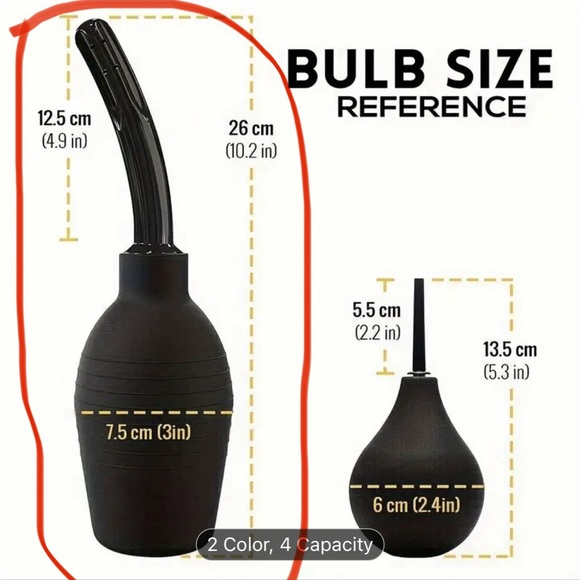 EXTRA LARGE ENEMA BULB DOUCHE ANAL CLEANER - Picture 1 of 7